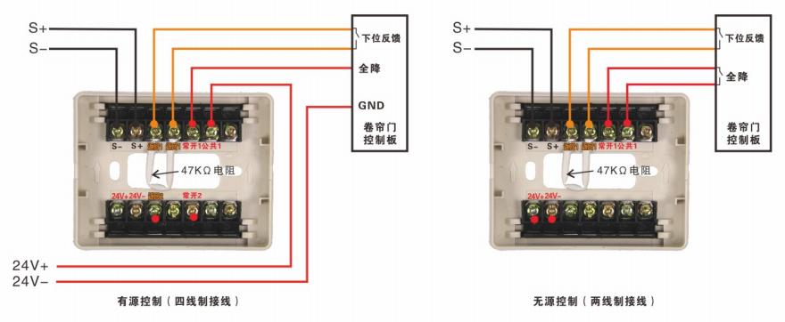 J-EI6043D輸入輸出模塊控制卷簾門接線圖