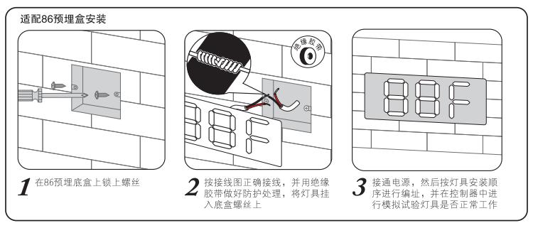 N-BLJC-1LROEⅡ1WZKX智尚款不銹鋼單面可調(diào)樓層燈安裝說明