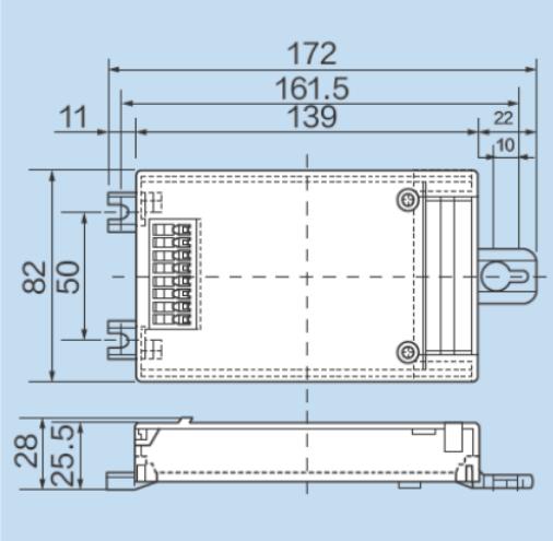 FRR28ZZ-FQI02電源線短路隔離器外觀尺寸圖