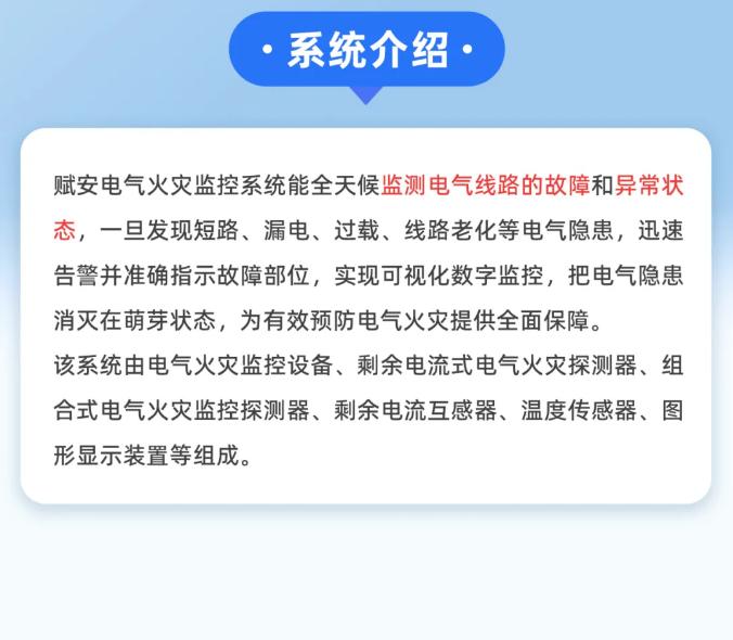 一圖看懂深圳賦安電氣火災(zāi)監(jiān)控系統(tǒng)概述