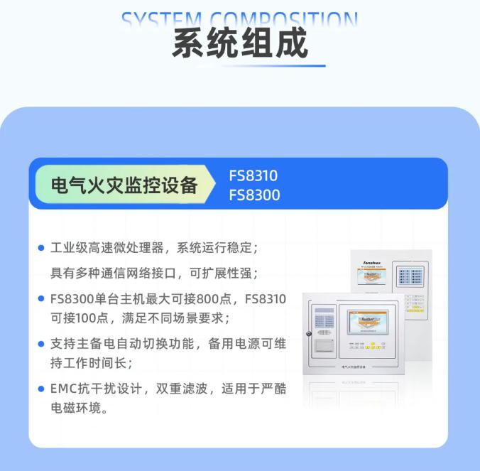 一圖看懂深圳賦安電氣火災(zāi)監(jiān)控系統(tǒng)組成