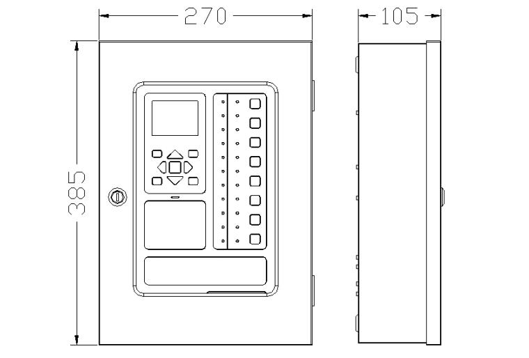 JB-QBL-DK520消防設(shè)備電源狀態(tài)監(jiān)控器外形尺寸圖
