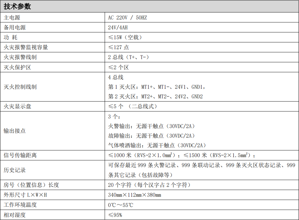 JB-QB-MK502火災報警控制器