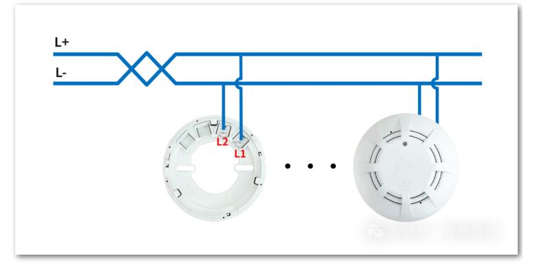 JTY-GD-JBF5100A、JTY-GD-JBF5100C點(diǎn)型光電感煙火災(zāi)探測(cè)器接線圖