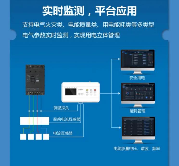 大華消防智慧用電監(jiān)測主機斷路器實時監(jiān)測，平臺應(yīng)用