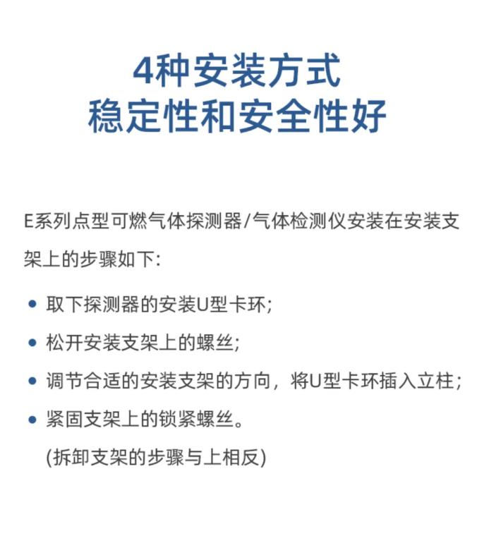 賦安工業(yè)及商業(yè)用途點(diǎn)型可燃?xì)怏w探測(cè)器安裝方式