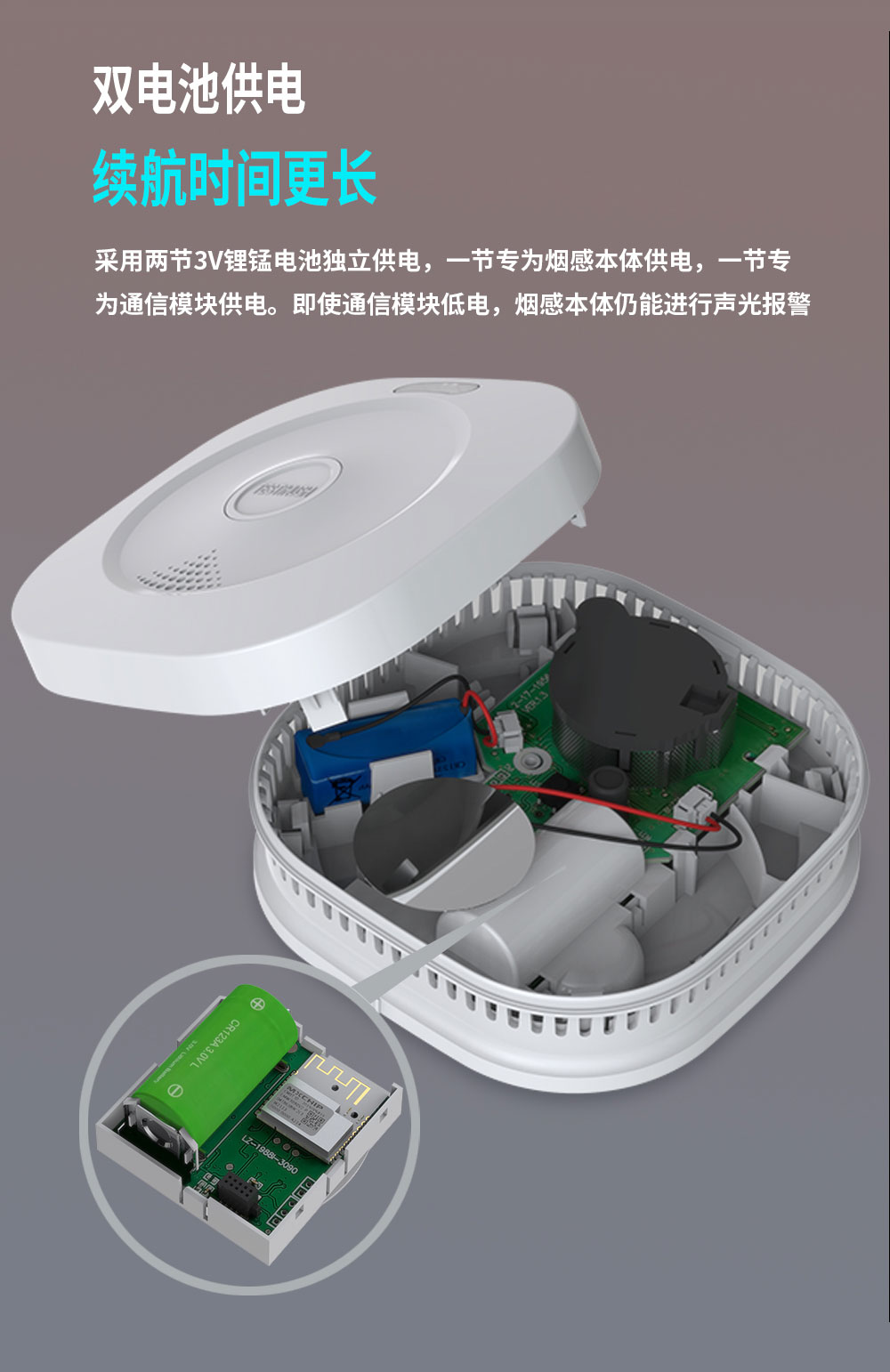 LZ-1956CZ獨(dú)立式光電感煙火災(zāi)探測(cè)報(bào)警器電池供電
