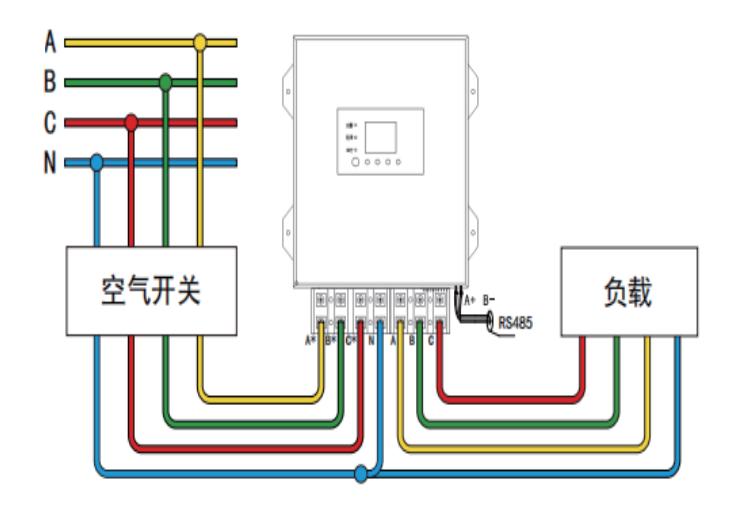 ZT-SCP300系列三相電氣防火限流式保護(hù)器接線圖