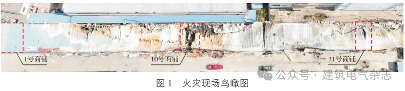 火災(zāi)現(xiàn)場鳥瞰圖
