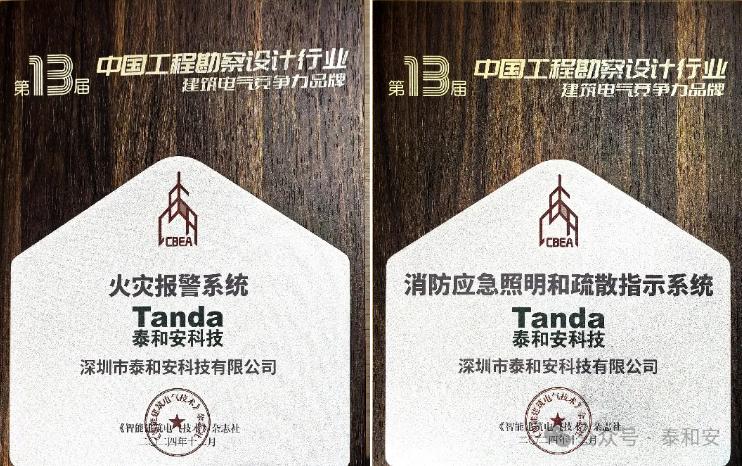 泰和安亮相建筑電氣年會，榮獲“建筑電氣競爭力品牌”雙料大獎