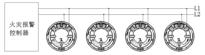 JTY-GD-JBF5100A點(diǎn)型光電感煙火災(zāi)探測(cè)器接線圖