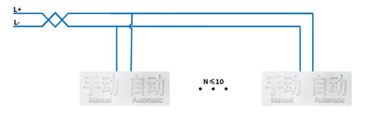 JBF5185C手動自動狀態(tài)顯示裝置接線圖