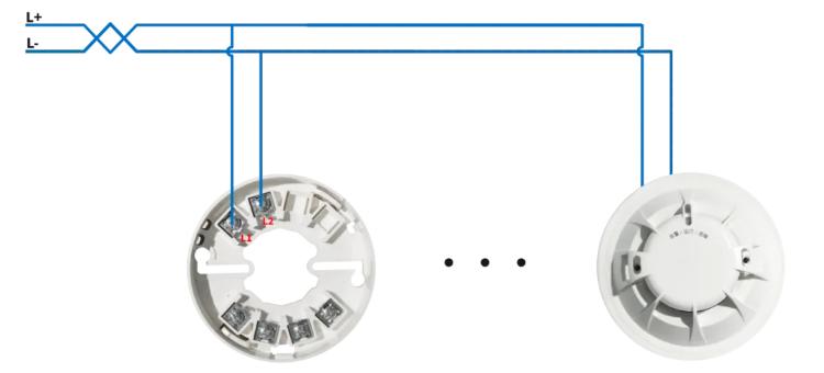 JBF6116測量熱解粒子式電氣火災(zāi)監(jiān)控探測器接線圖