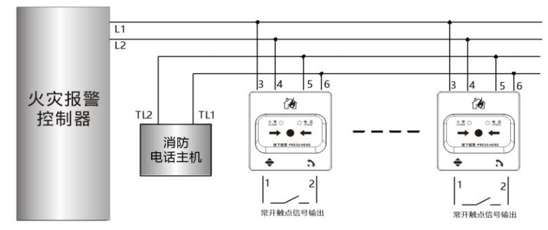 J-SAP-M-C62手動火災報警按鈕接線圖
