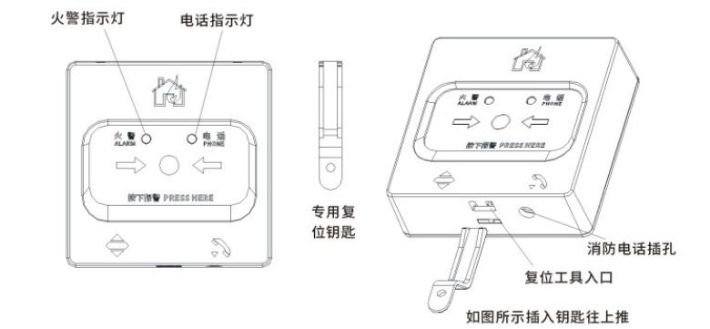 J-SAP-M-C62手動火災報警按鈕使用說明