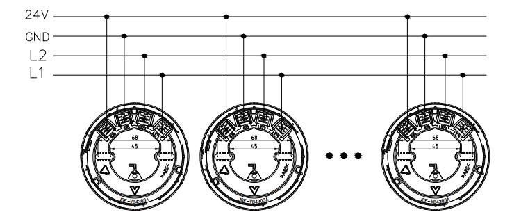 JBF4375A火災聲光報警器接線圖