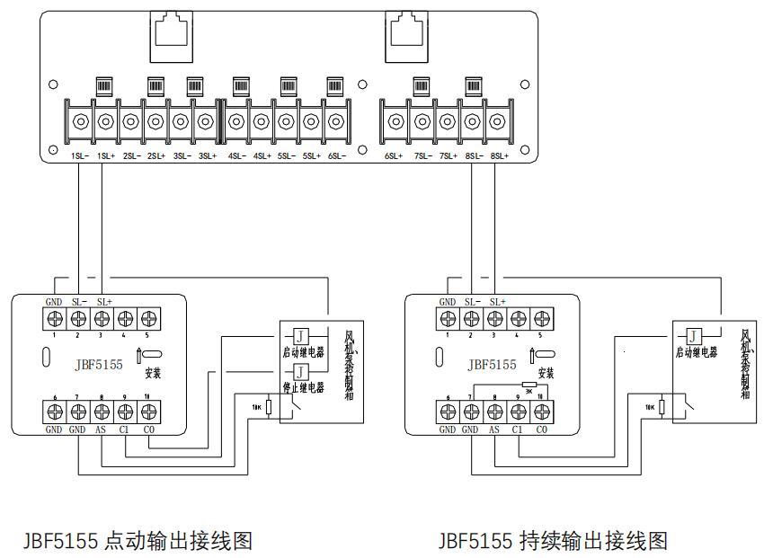 JBF-11SF-CD8D多線(xiàn)控制盤(pán)接線(xiàn)圖