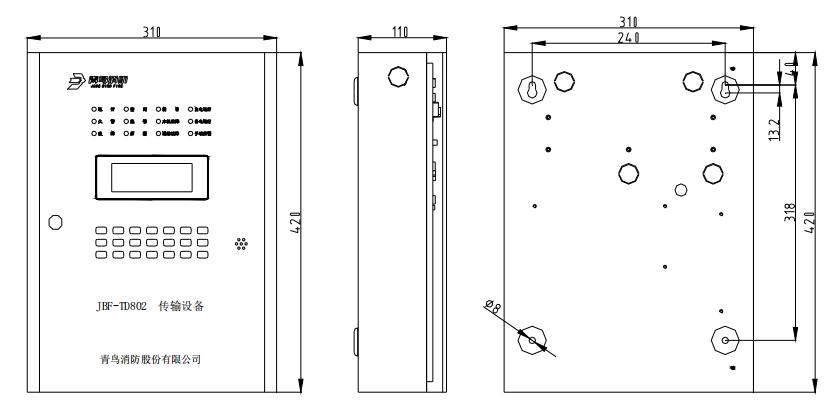 JBF-TD802傳輸設(shè)備外形尺寸