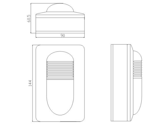 GST-HX-200A火災(zāi)聲光警報(bào)器外形尺寸