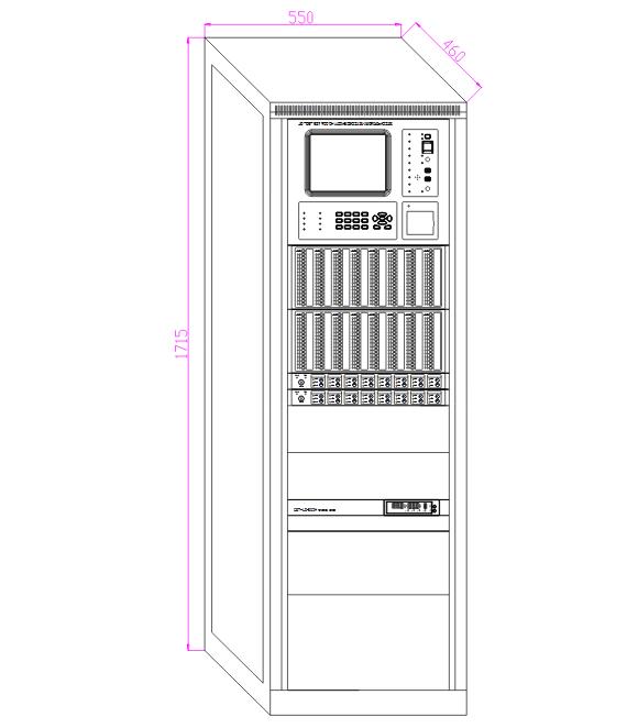 JB-QG-GST9000H高能火災(zāi)報(bào)警控制器（聯(lián)動(dòng)型）外形尺寸