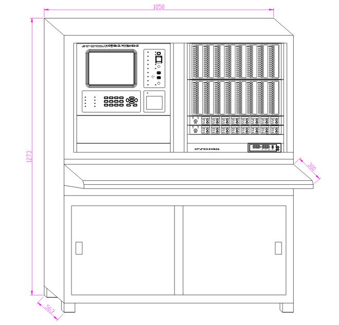 JB-QT-GST9000H高能火災(zāi)報(bào)警控制器（聯(lián)動(dòng)型）外形尺寸