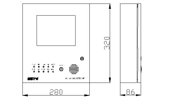HW-C-6W-N201壁掛式應(yīng)急照明控制器外形尺寸