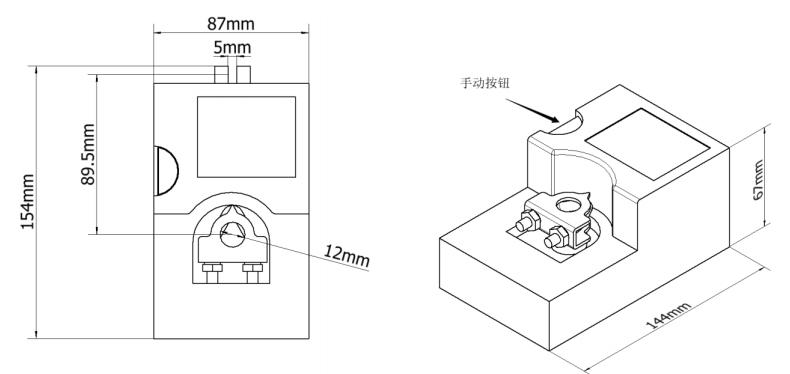 GST-SCS-FZ-01消防應(yīng)急疏散電動(dòng)泄壓風(fēng)閥執(zhí)行器外形尺寸