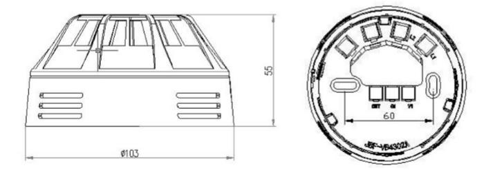 JBF4111-Bp點型感溫火災(zāi)探測器產(chǎn)品尺寸