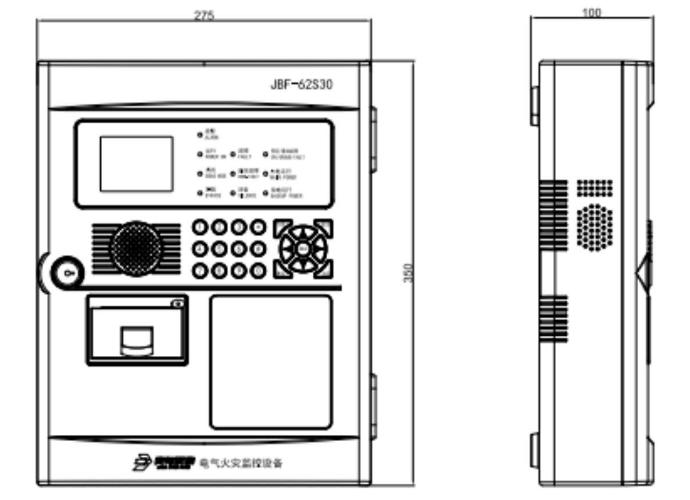 JBF-62S30電氣火災(zāi)監(jiān)控設(shè)備外形尺寸