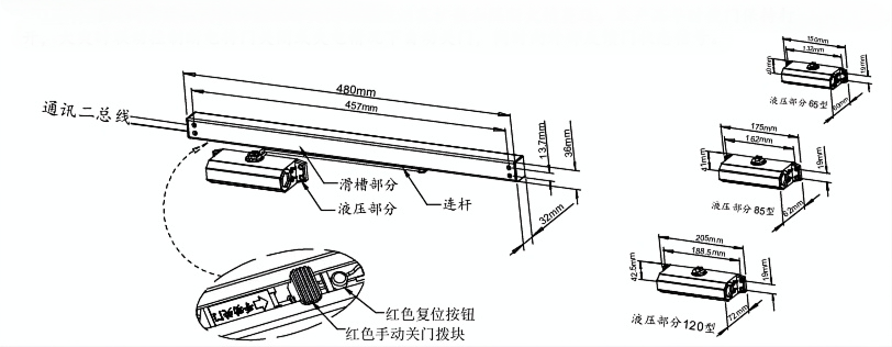 SA-BM02聯(lián)動(dòng)閉門器 JBF-BM02(65KG 85KG 120KG）