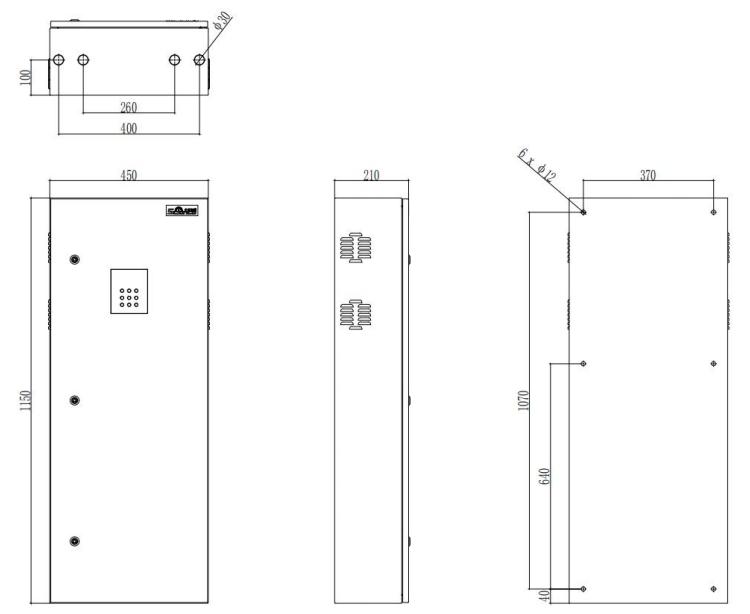 J-D-0.5KVA-01應(yīng)急照明集中電源外形尺寸