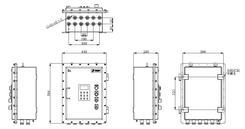 J-D-0.45KVA-06-Ex應(yīng)急照明集中電源外形尺寸