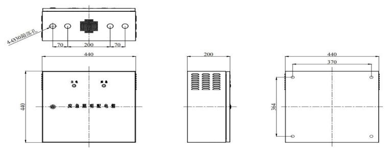 J-PD-1KVA-01應(yīng)急照明配電箱外形尺寸