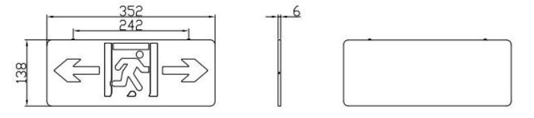 J-BLJC-1LROEⅡ0.5W-12DBXA集中電源集中控制型消防應(yīng)急標(biāo)志燈具外形尺寸
