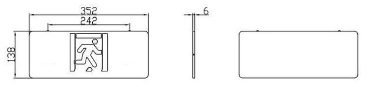 J-BLJC-1LROEⅡ0.5W-12DBXA集中電源集中控制型消防應(yīng)急標志燈具外形尺寸