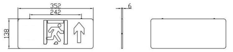 J-BLJC-1LROEⅡ0.5W-12DBXA集中電源集中控制型消防應(yīng)急標志燈具外形尺寸