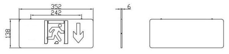 J-BLJC-1XEⅡ0.5W-12D5HA集中電源集中控制型消防應(yīng)急標(biāo)志燈具外形尺寸