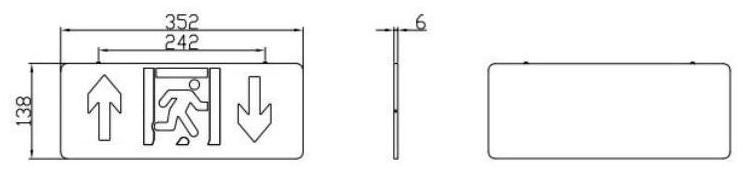 J-BLJC-1XEⅡ0.5W-12D8XA集中電源集中控制型消防應(yīng)急標(biāo)志燈具外形尺寸