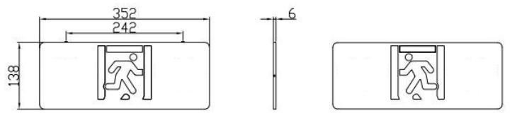 J-BLJC-2OEⅡ0.5W-12SDA集中電源集中控制型消防應急標志燈具外形尺寸