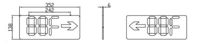 J-BLJC-2LREⅡ0.5W-12S2YA集中電源集中控制型消防應(yīng)急標(biāo)志燈具外形尺寸