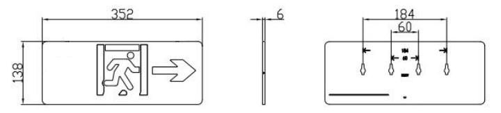 J-BLJC-1REⅡ0.5W-12B4YA集中電源集中控制型消防應(yīng)急標志燈具外形尺寸