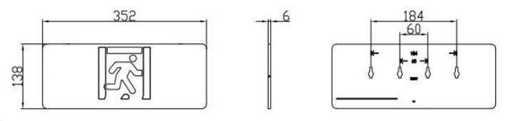 J-BLJC-1OEⅡ0.5W-12BJA集中電源集中控制型消防應(yīng)急標(biāo)志燈具外形尺寸