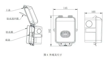 TX3962聲光警報器防水盒
