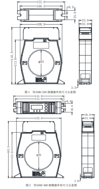 TE3300組合式電氣火災(zāi)監(jiān)控探測(cè)器