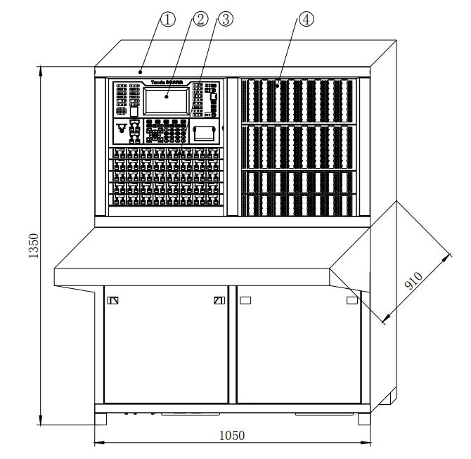 JB-TTL-TX3006C火災(zāi)報警控制器(聯(lián)動型)外形尺寸圖