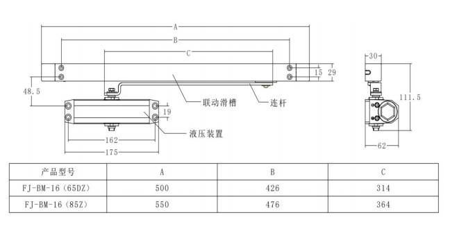 FJ-BM-16型防火門電動閉門器
