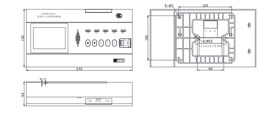 JB-QB-LD307家用火災(zāi)報(bào)警控制器