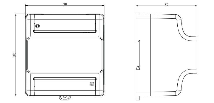 DH-9708S型組合式電氣火災(zāi)監(jiān)控探測器外形尺寸