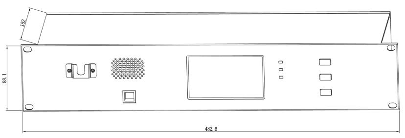 HY500廣播控制盤外形尺寸