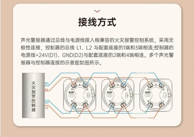 高新投三江的SG-A98語音型火災(zāi)聲光警報器接線方式